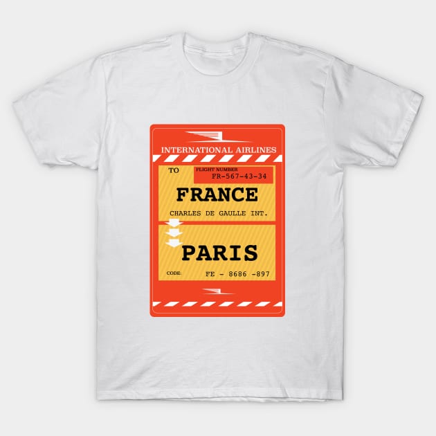 France, Paris vintage ticket T-Shirt by nickemporium1